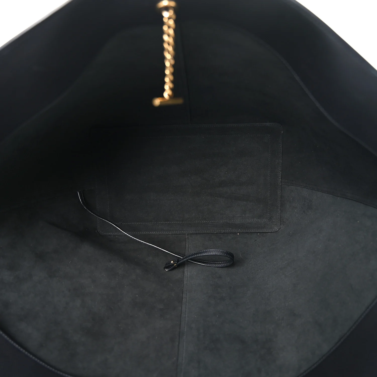 Smooth Calfskin Maxi Trapezoid Shopping Tote Black