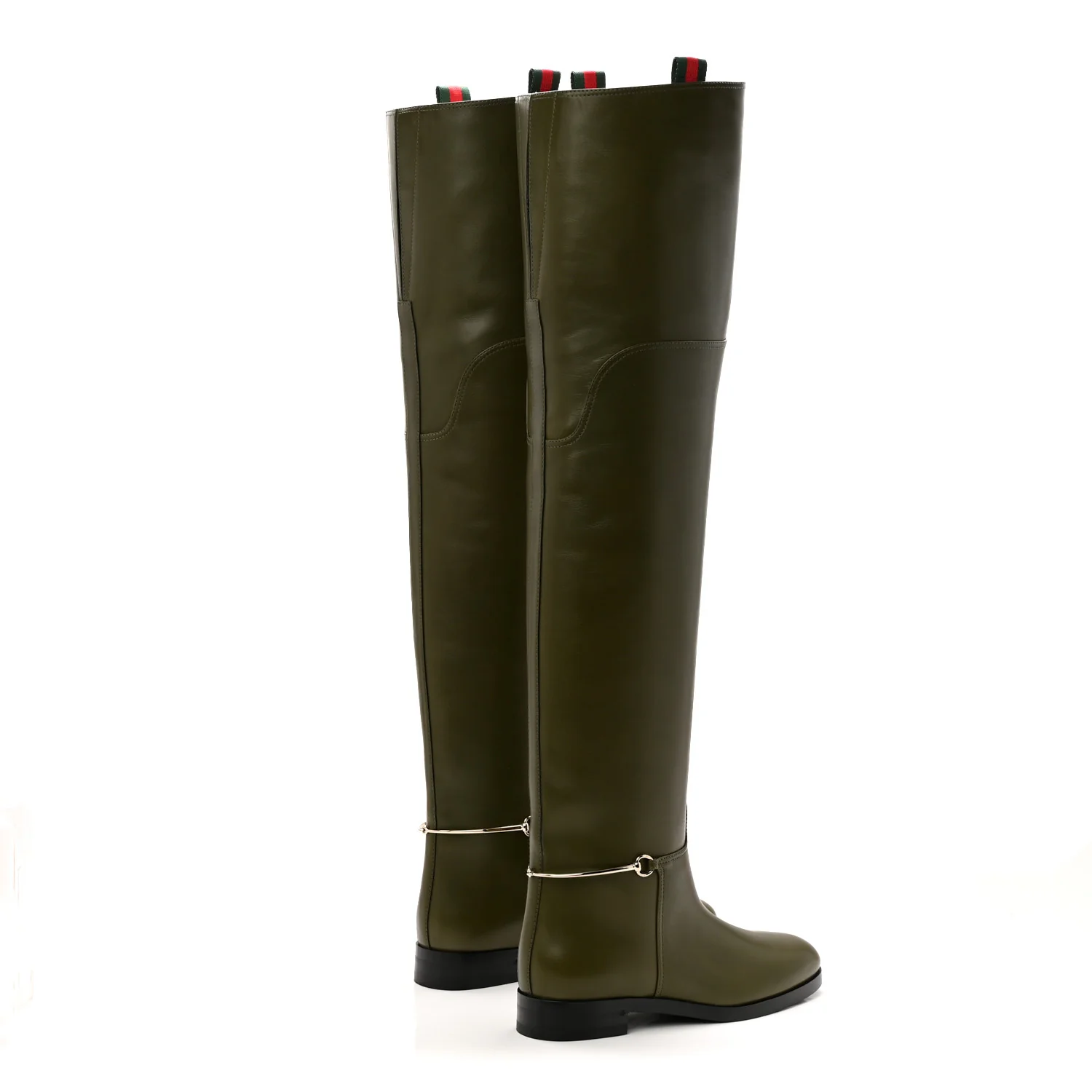 Marot Lux Slim Horsebit Over The Knee 38 Luscious Green