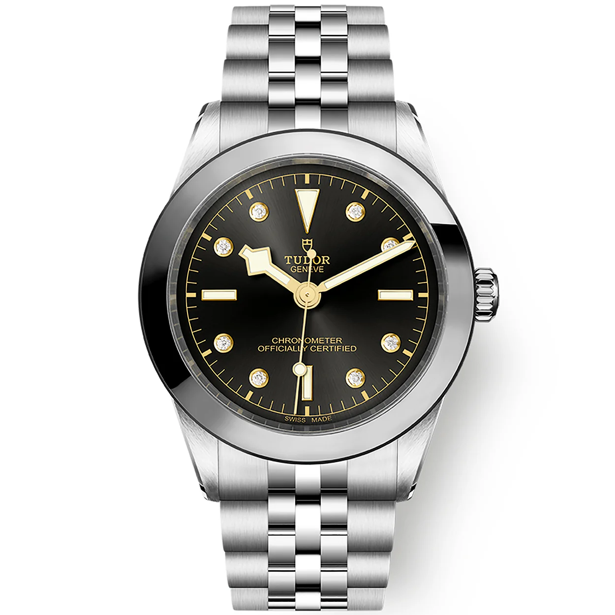 [Super Clone]Black Bay 39mm Anthracite Diamond Set Dial Men's Bracelet Watch