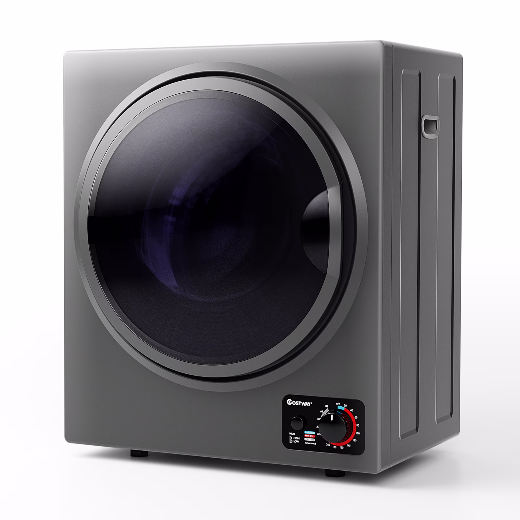 Electric Tumble Compact Laundry Dryer Stainless Steel Wall Mounted 1.5 cu.ft.(Gray)