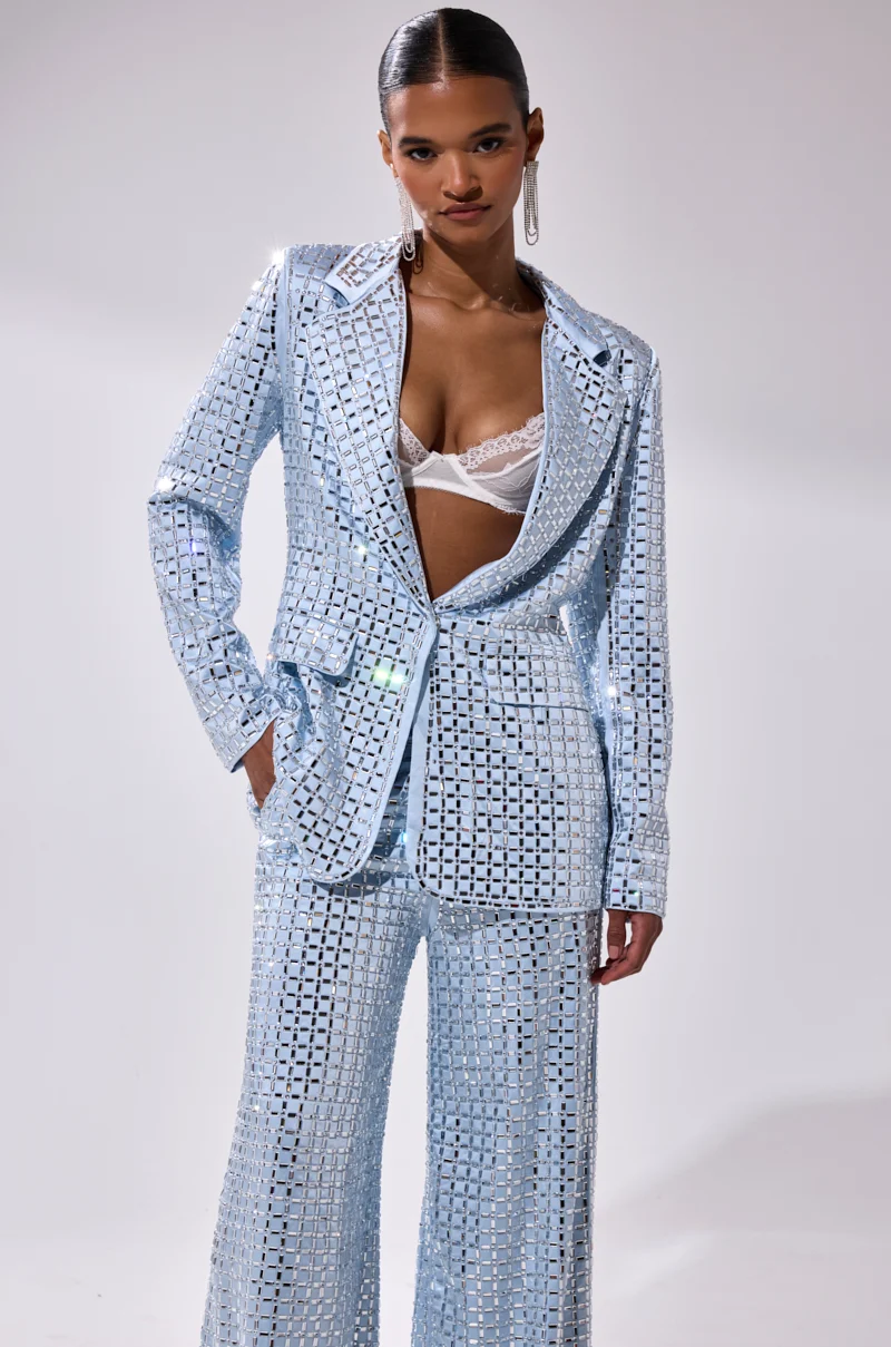 LILA EMBELLISHED SATIN BLAZER - Akira Store