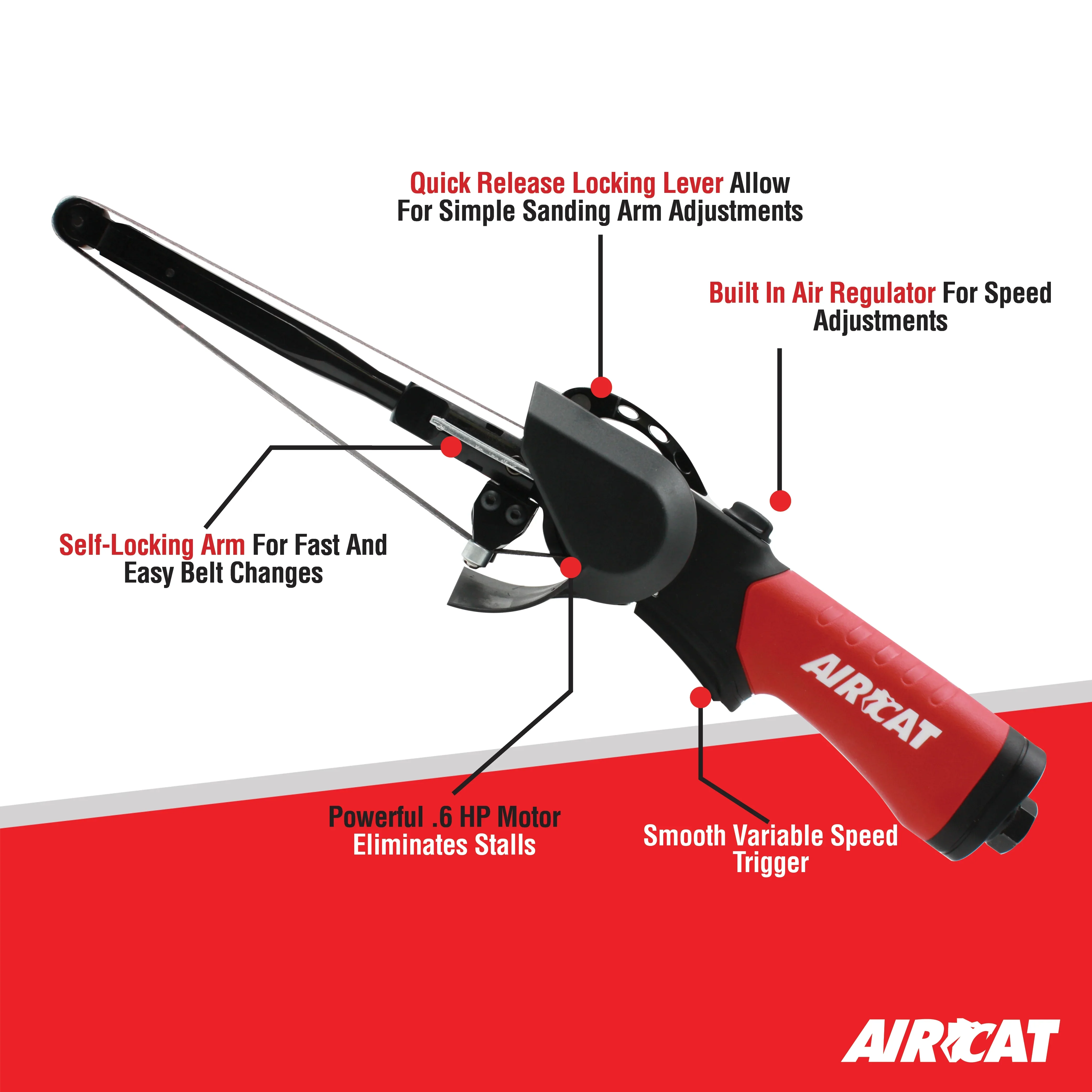 AirCat 18 Belt Sander 1/2 Width