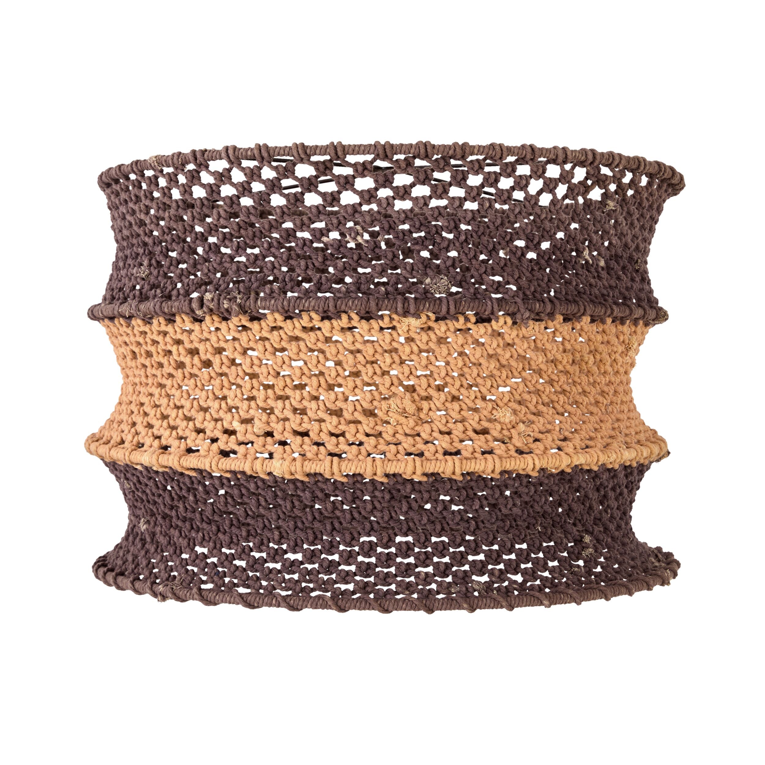 Julio Drum Cotton Rope Pendant Rust 50cm - SHADE ONLY