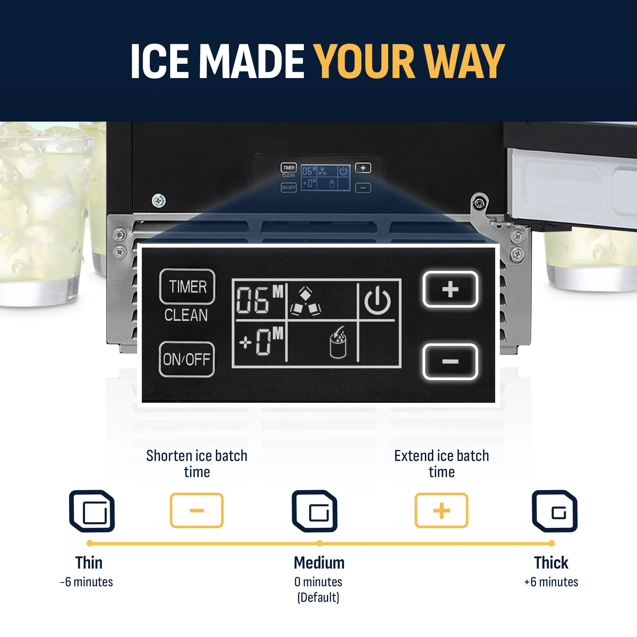 Newair Undercounter Ice Maker for Home. Clear Ice, 80 lbs/day - Stainless Steel