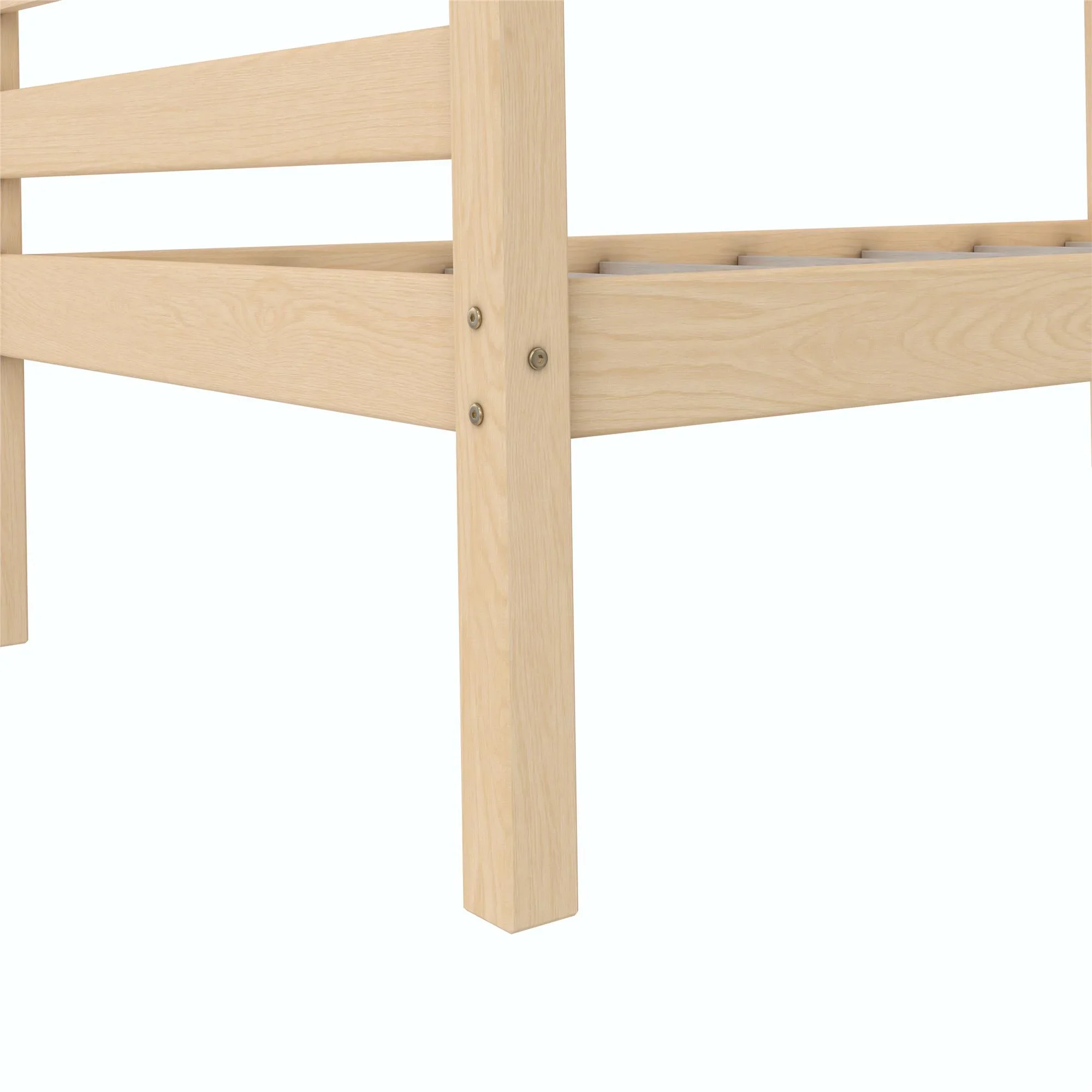Better Homes & Gardens Leighton Solid Wood Twin-over-Twin Convertible Bunk Bed, Vanilla