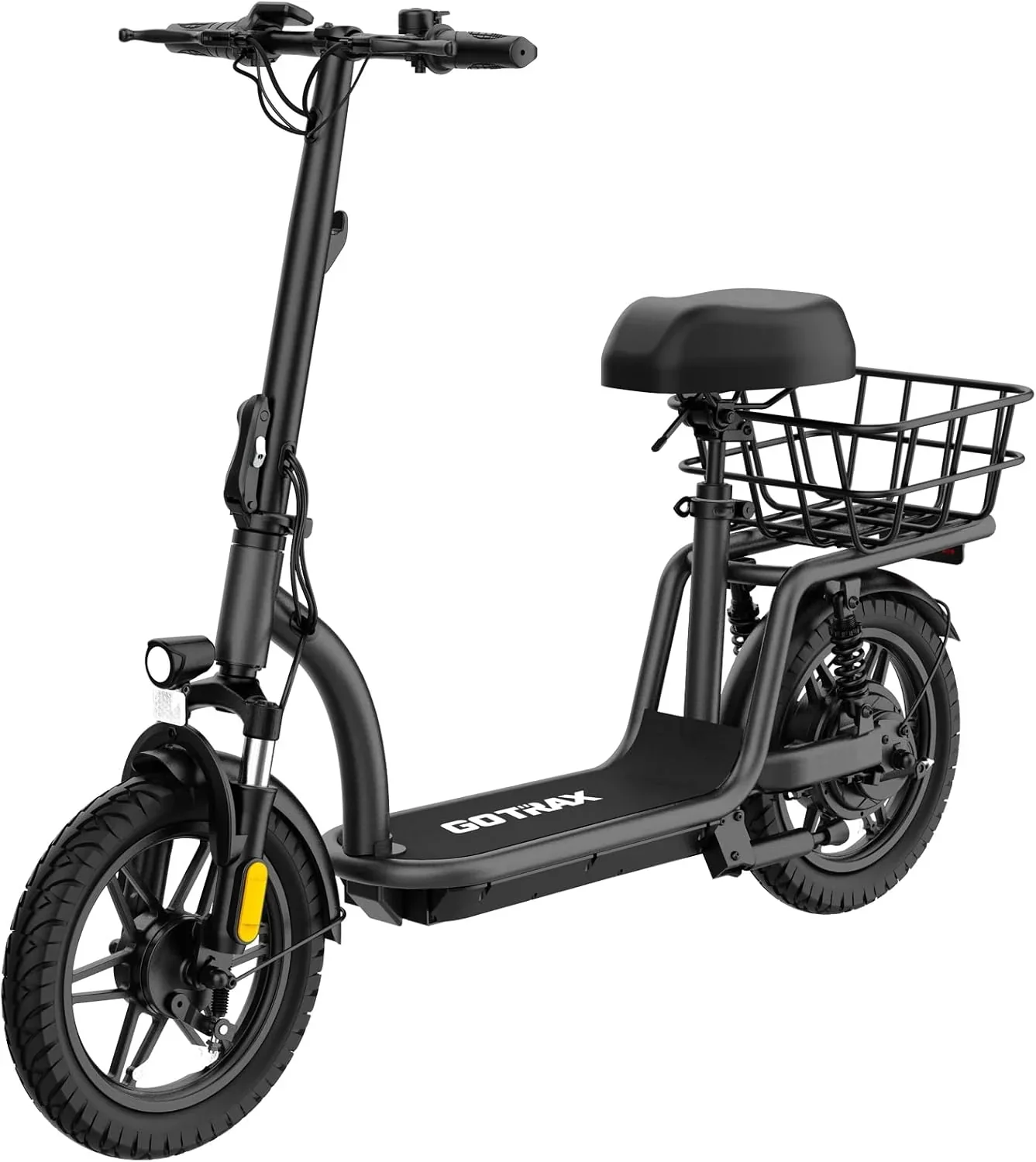 Trottinette électrique Gotrax pour adultes avec siège, autonomie maximale de 30 à 40 km, pneus tout-terrain, larges pédales