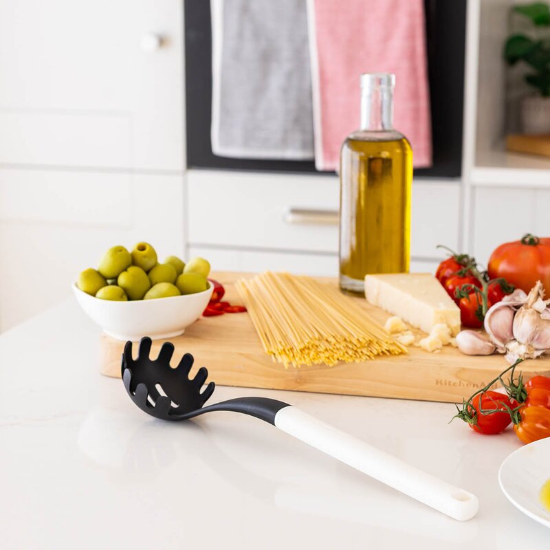 Classic pastasleiv 34 cm porcelain white