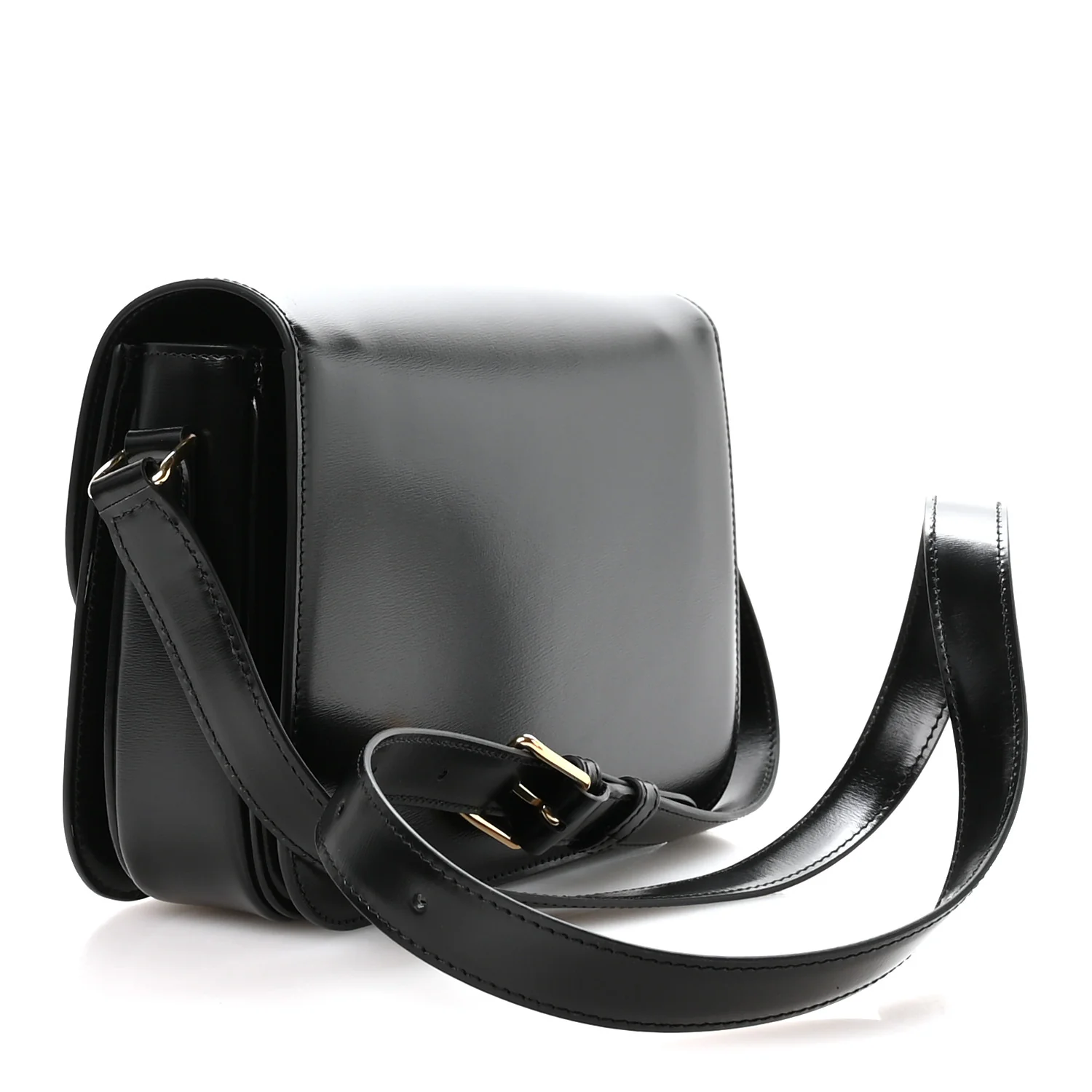 Shiny Calfskin Medium Triomphe Black
