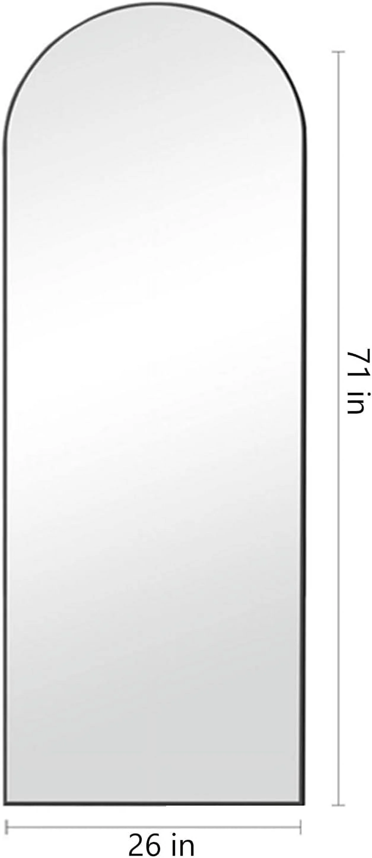 Arched Full Length Mirror, 71"x26" Large Floor Standing Body Mirror with Stand, Gold(Gold) - Image 9