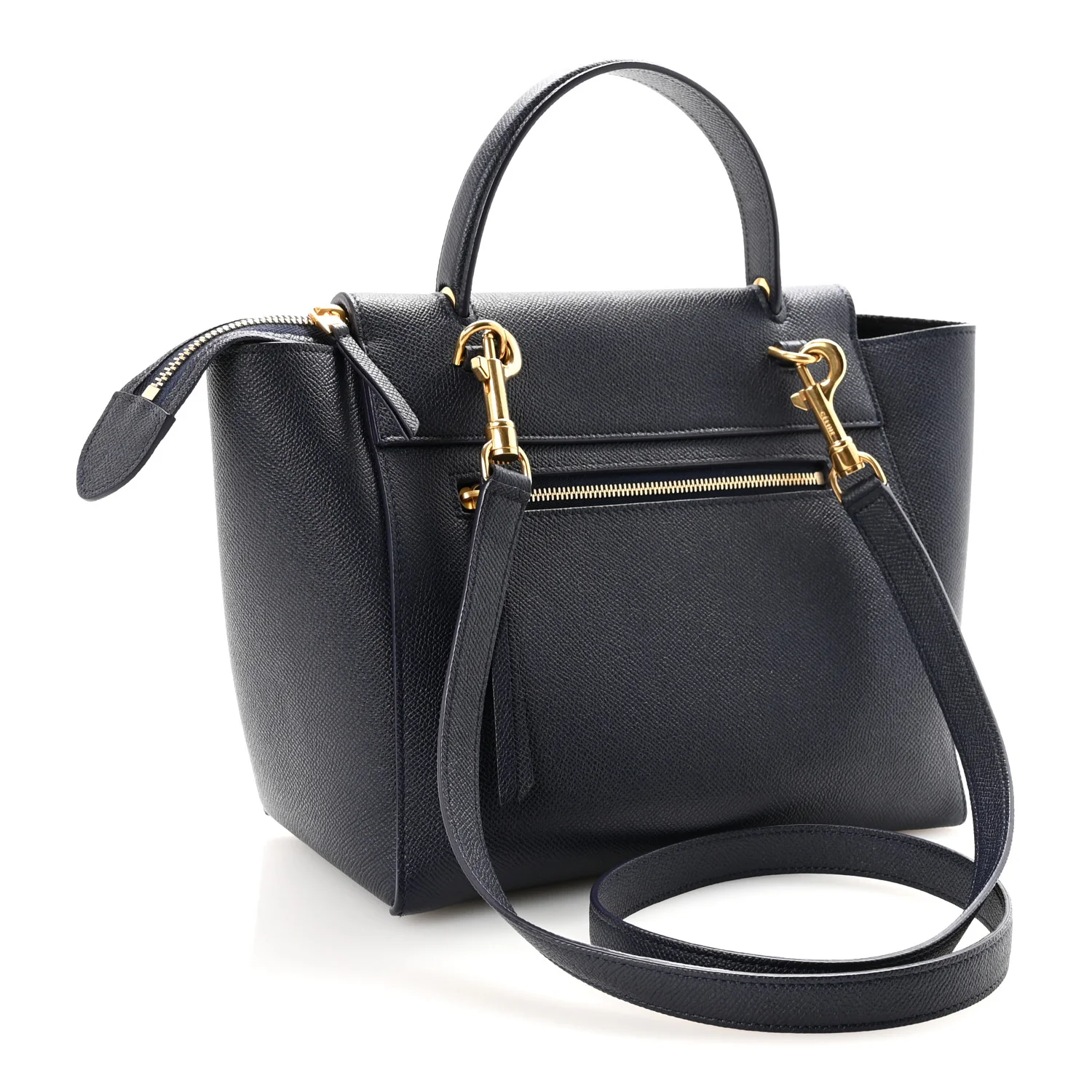 Grained Calfskin Micro Belt Bag Midnight