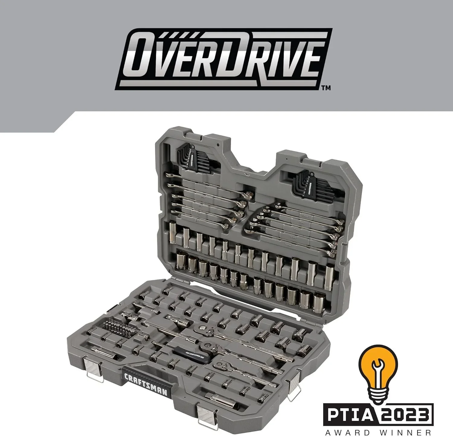 180-Tooth Ratchet Mechanic Tool Set with Gunmetal  , 121-Piece Standard SAE/Metric Socket Set Includes Hard