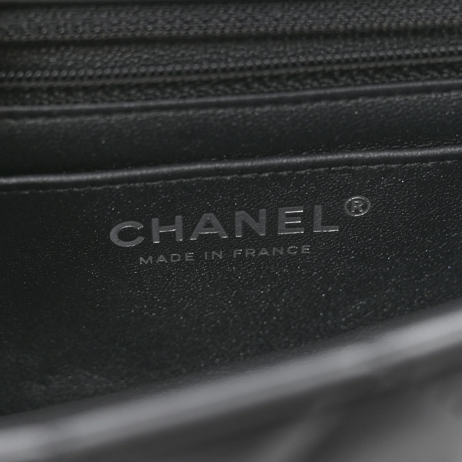 Pearly Lambskin Quilted Mini Rectangular Flap So Black