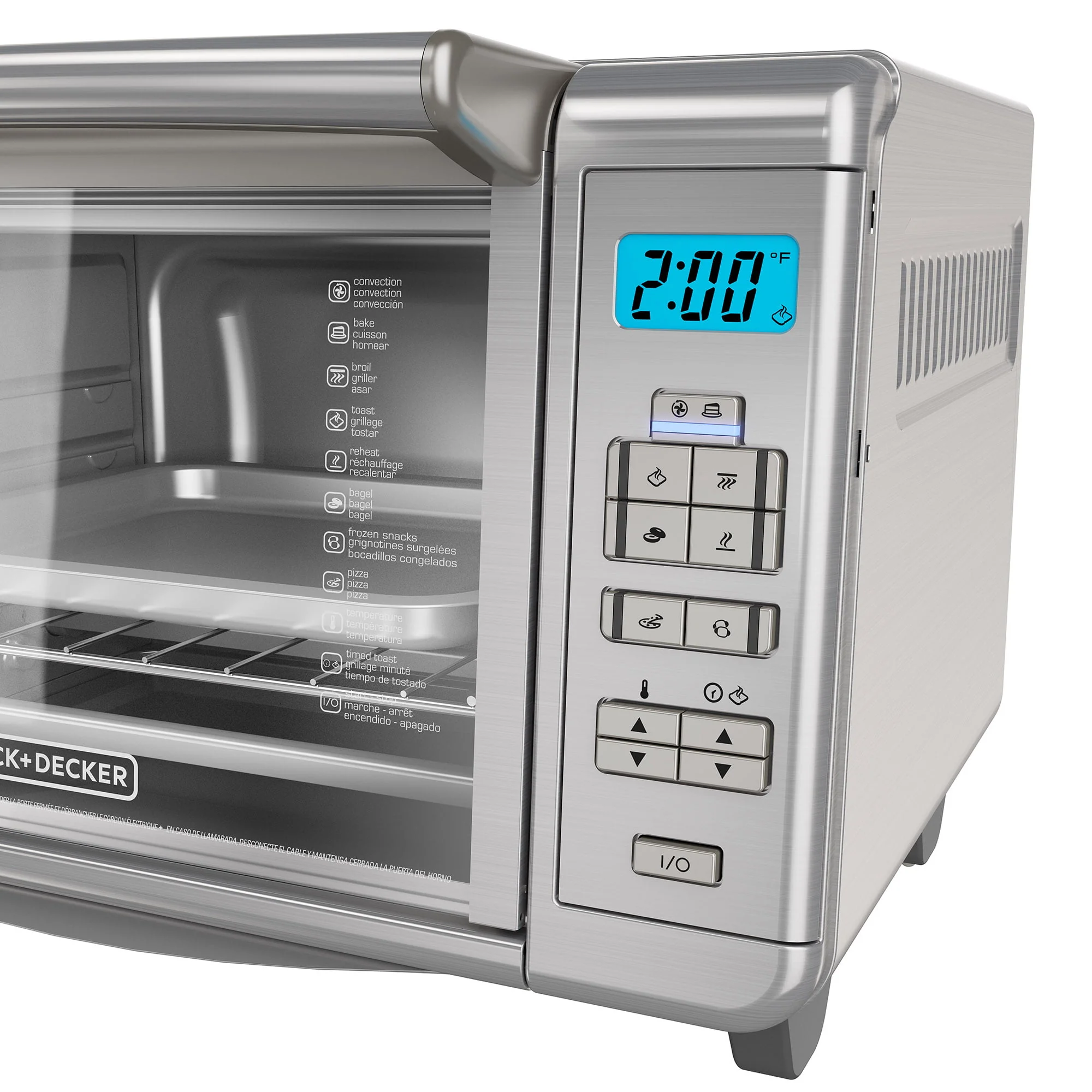 BLACK+DECKER 6 - Slice Digital Convection Toaster Oven, Stainless Steel, TO3280SSD