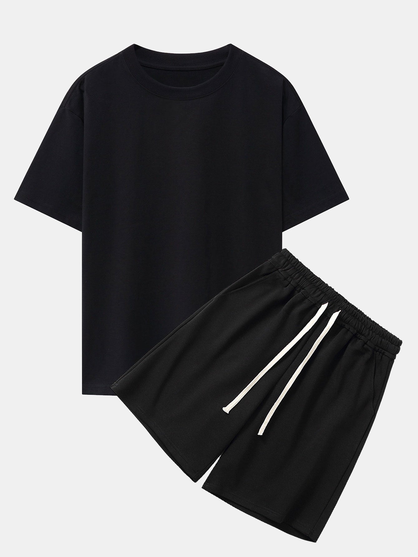T-shirt oversize à épaules tombantes et short en jersey épais