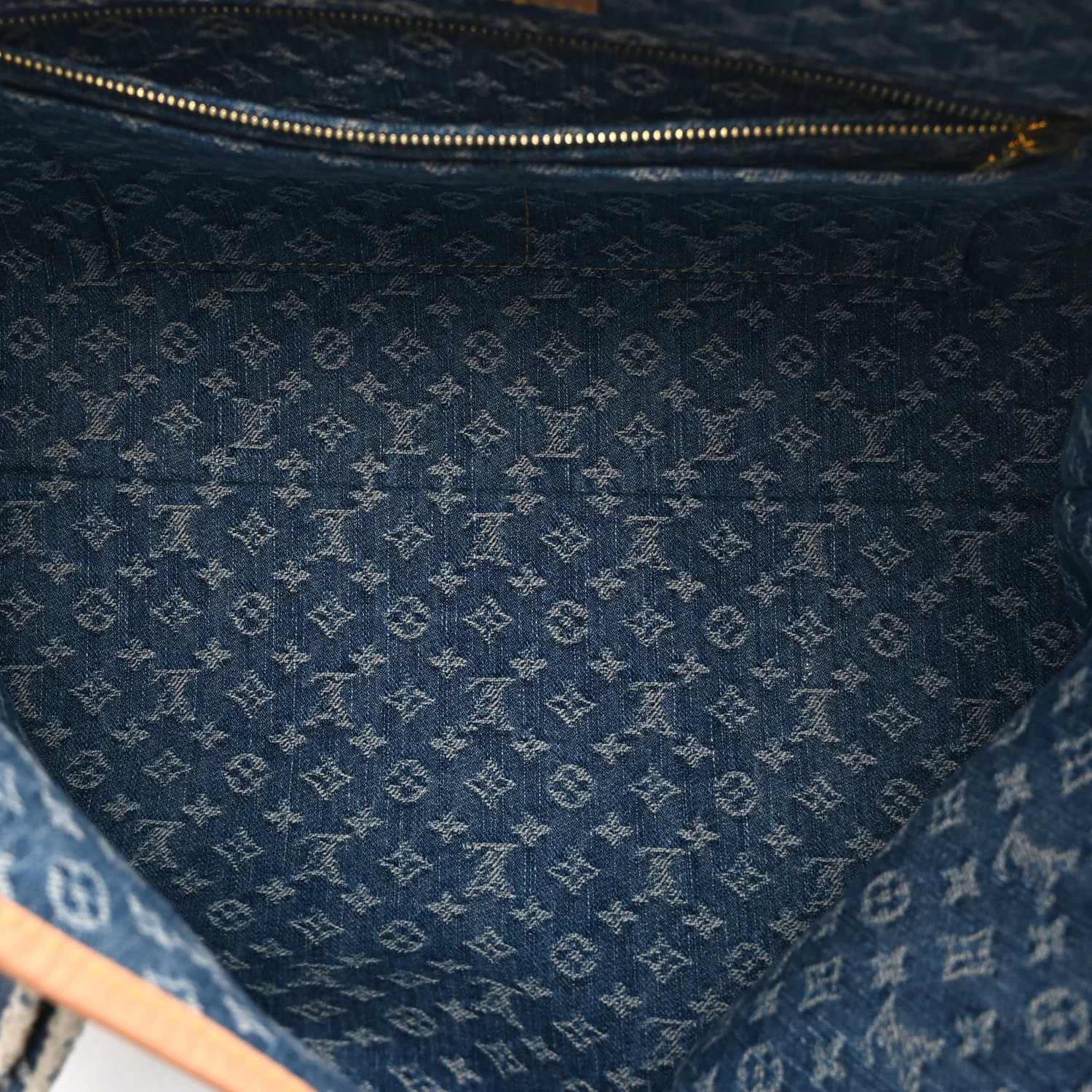 Monogram Denim CarryAll MM Blue
