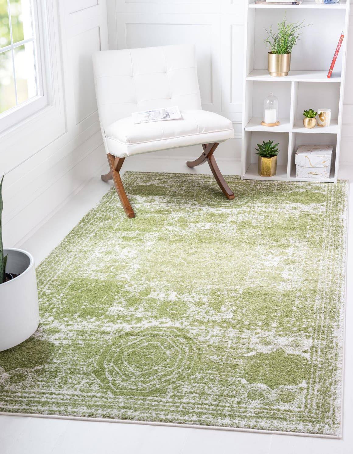 Unique Loom Wells Bromley Rug, Green, 8x10 ft