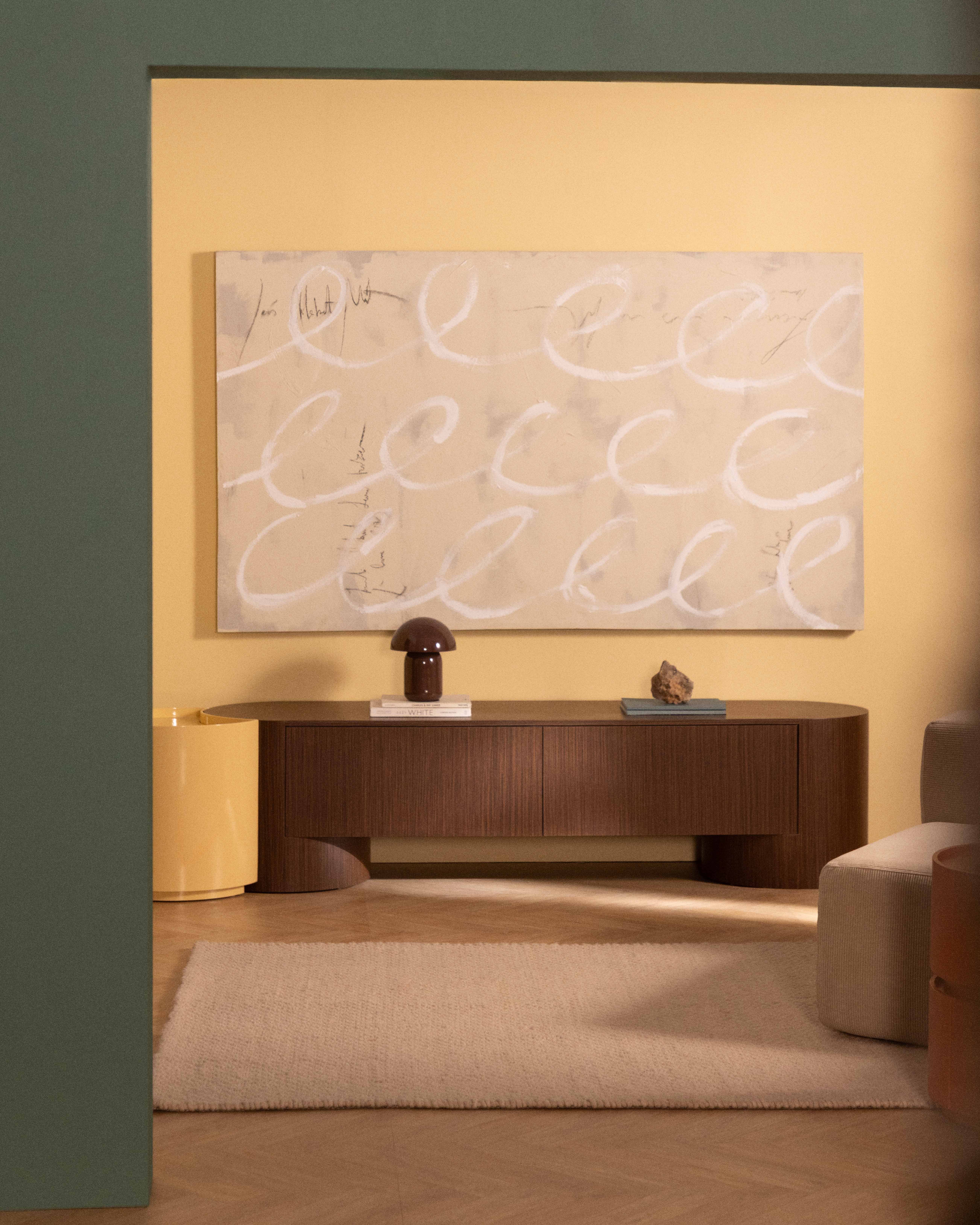 Karyna - Mueble de TV con 2 Cajones de Madera Karyna