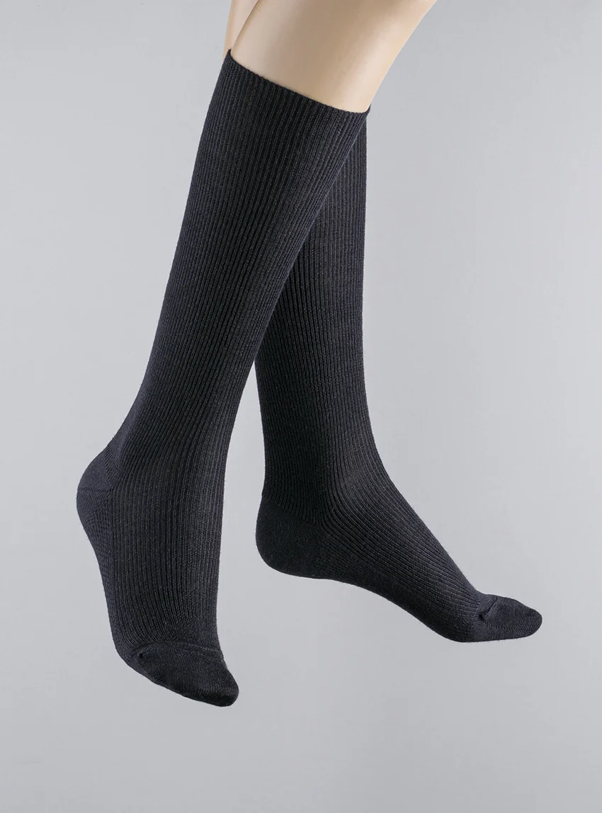 Chaussettes hautes mixte sans élastique bleu marine