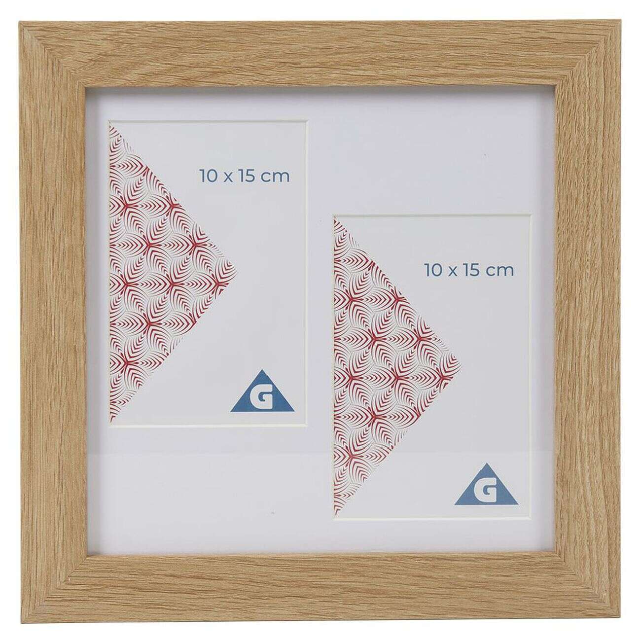 Cadre photo pêle-mêle bois naturel 2 vues 10x15cm