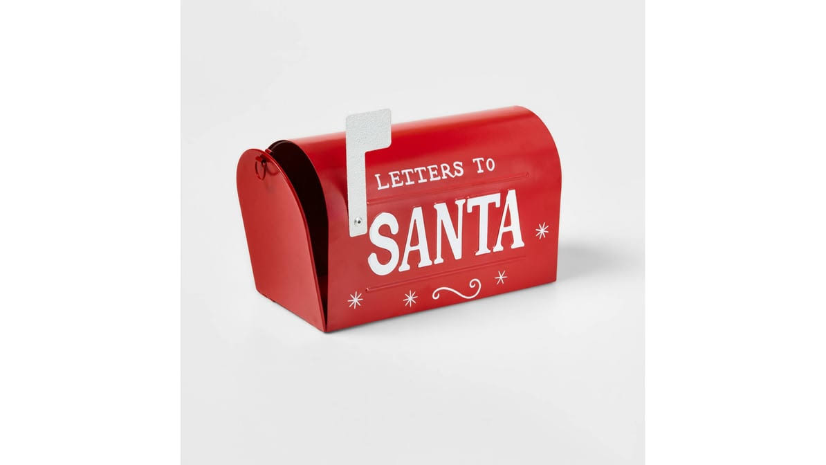 Wondershop Letters to Santa Metal Mailbox Decorative 5.5