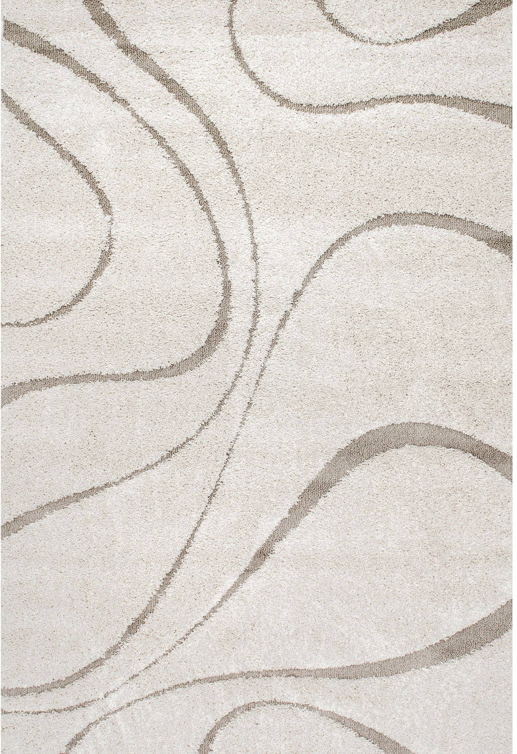 nuLOOM Carolyn Modern Shag Area Rug, 10' x 13', Cream