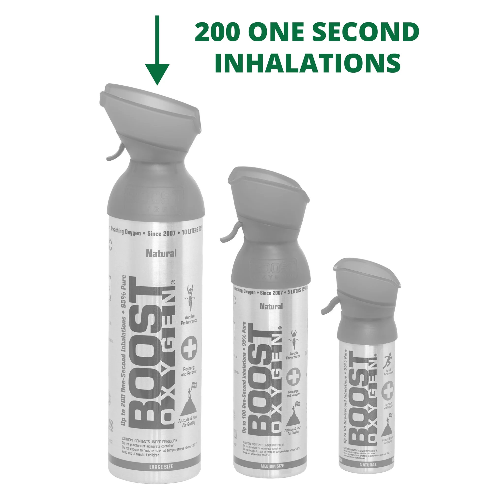 6 Pack 10 L Boost Oxygen Stars/Stripes Pure Canned Oxygen Canister, Natural
