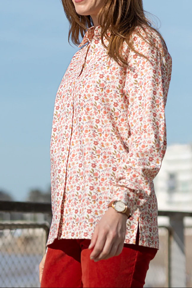 Chemisier laine et coton - FL.LIBERTY ORANGE