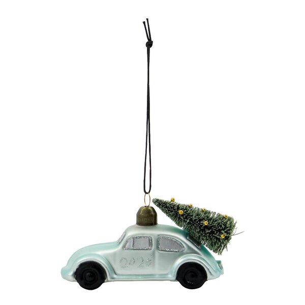 Car julepynt 10,5 cm lyseblå