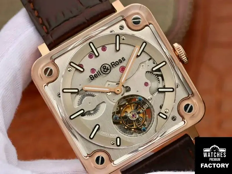 Bell & Ross BR-X2 Tourbillon 18K Rose Gold Stainless Steel Brushed Dial