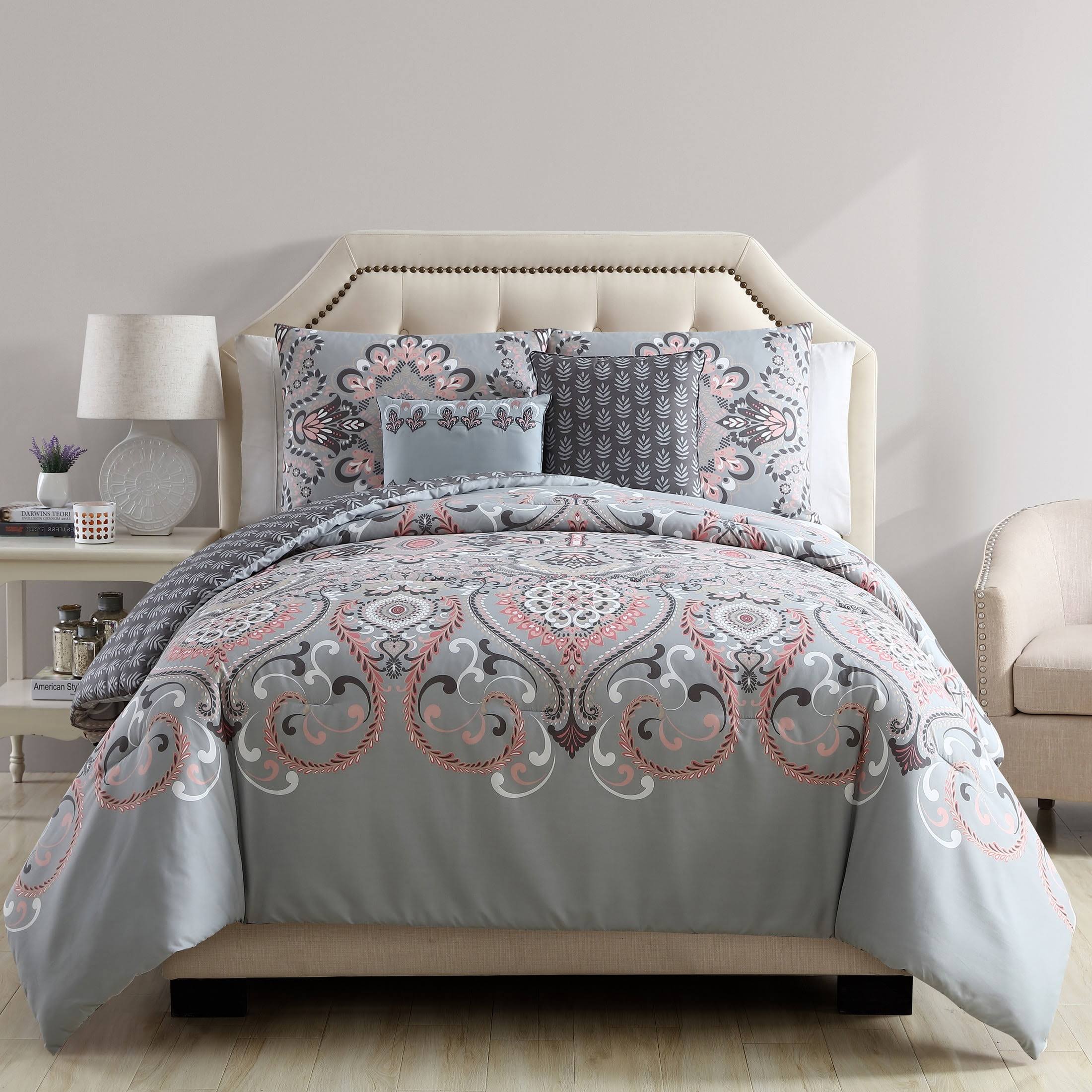 Vcny Home Amherst Reversible Comforter Set Multi Full - Queen 5 Piece