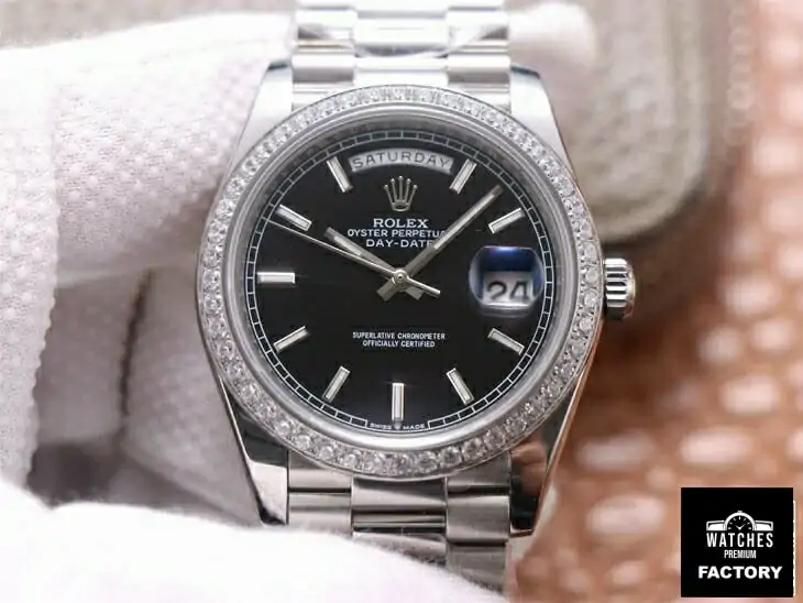 Rolex Day Date M228349RBR-0002 EW Factory Black Dial