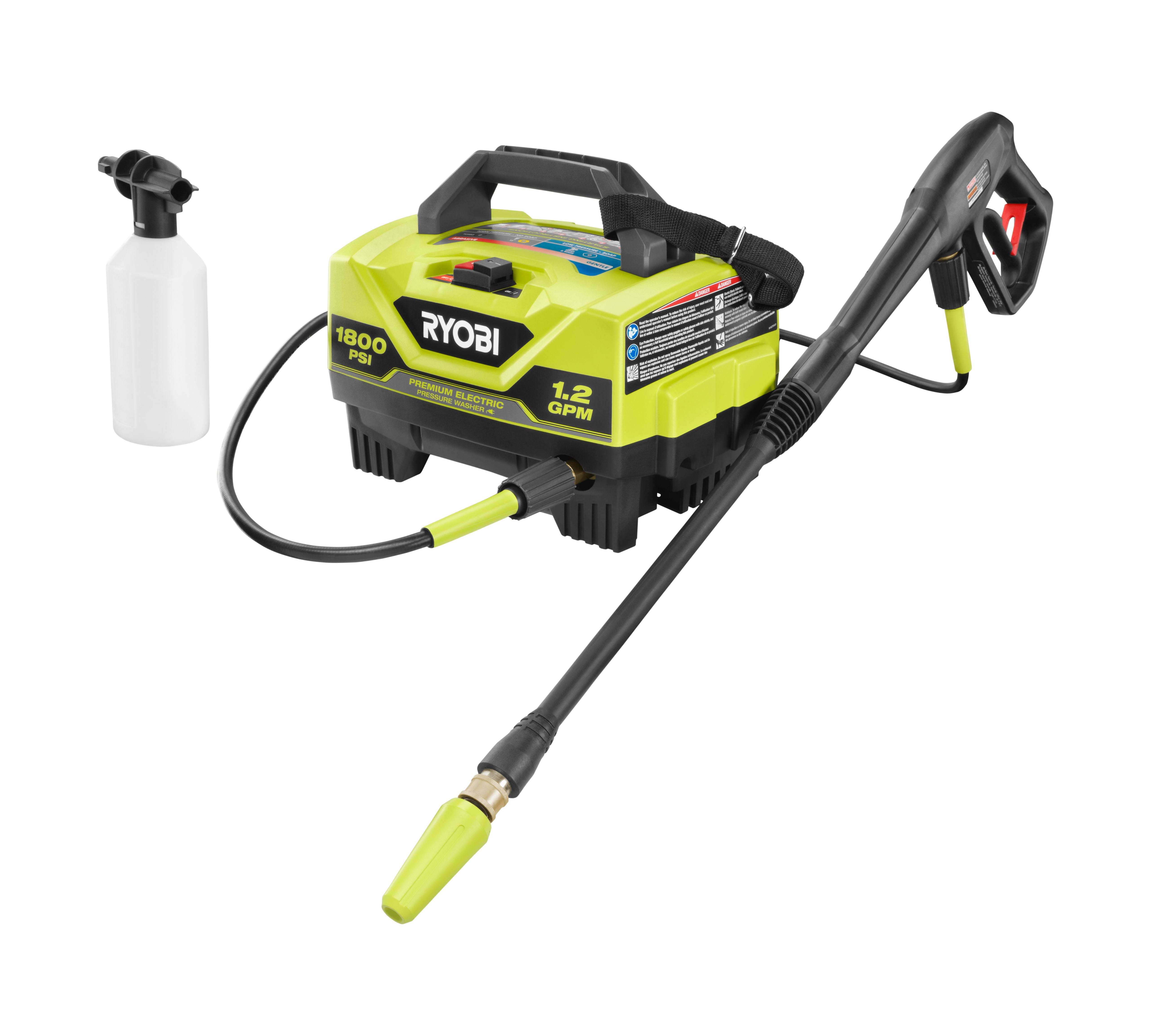 Ryobi RY141802-SC 1800 PSI 1.2 GPM Cold Water Electric Pressure Washer with Surface Cleaner