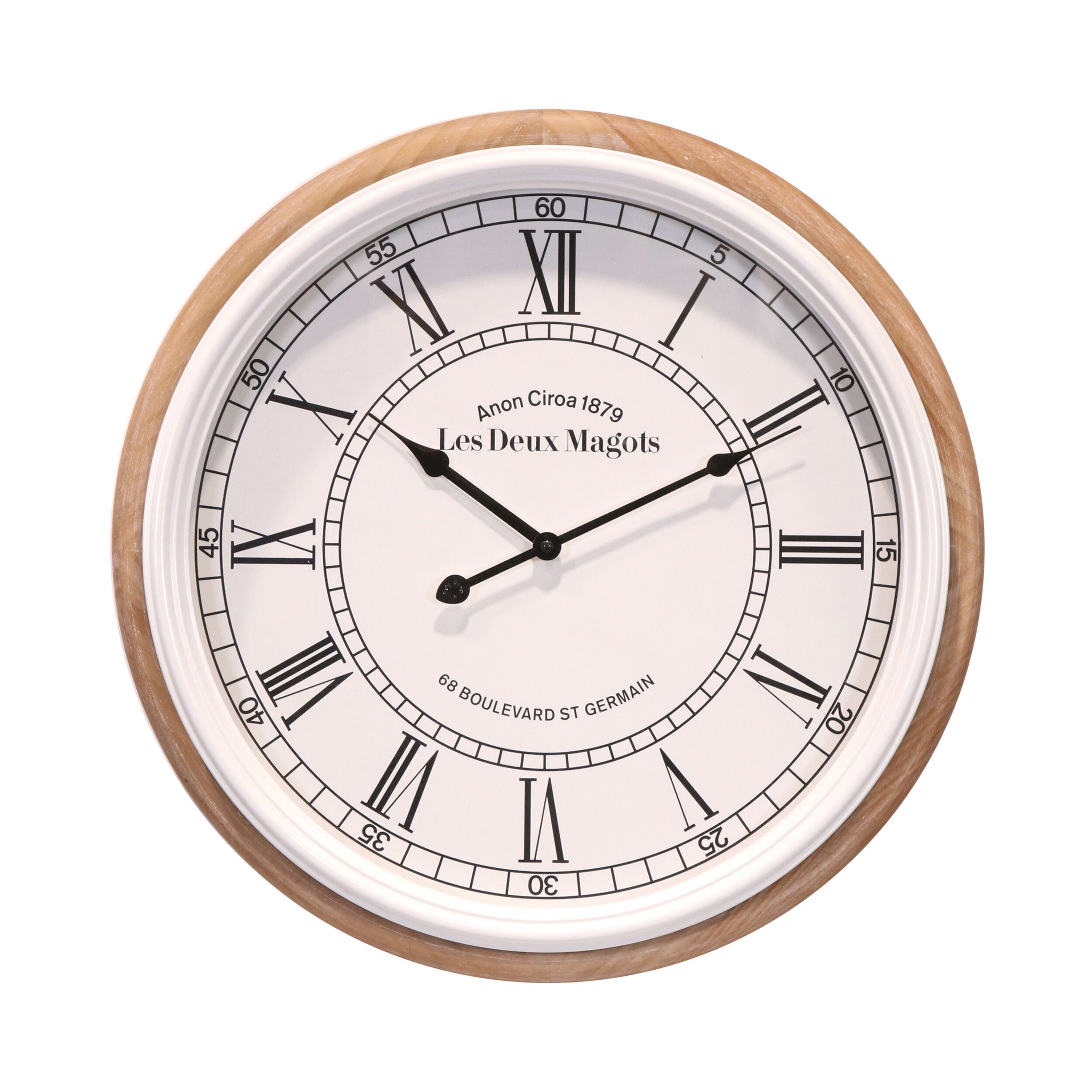 Les Deux Roman Wall Clock 50cm