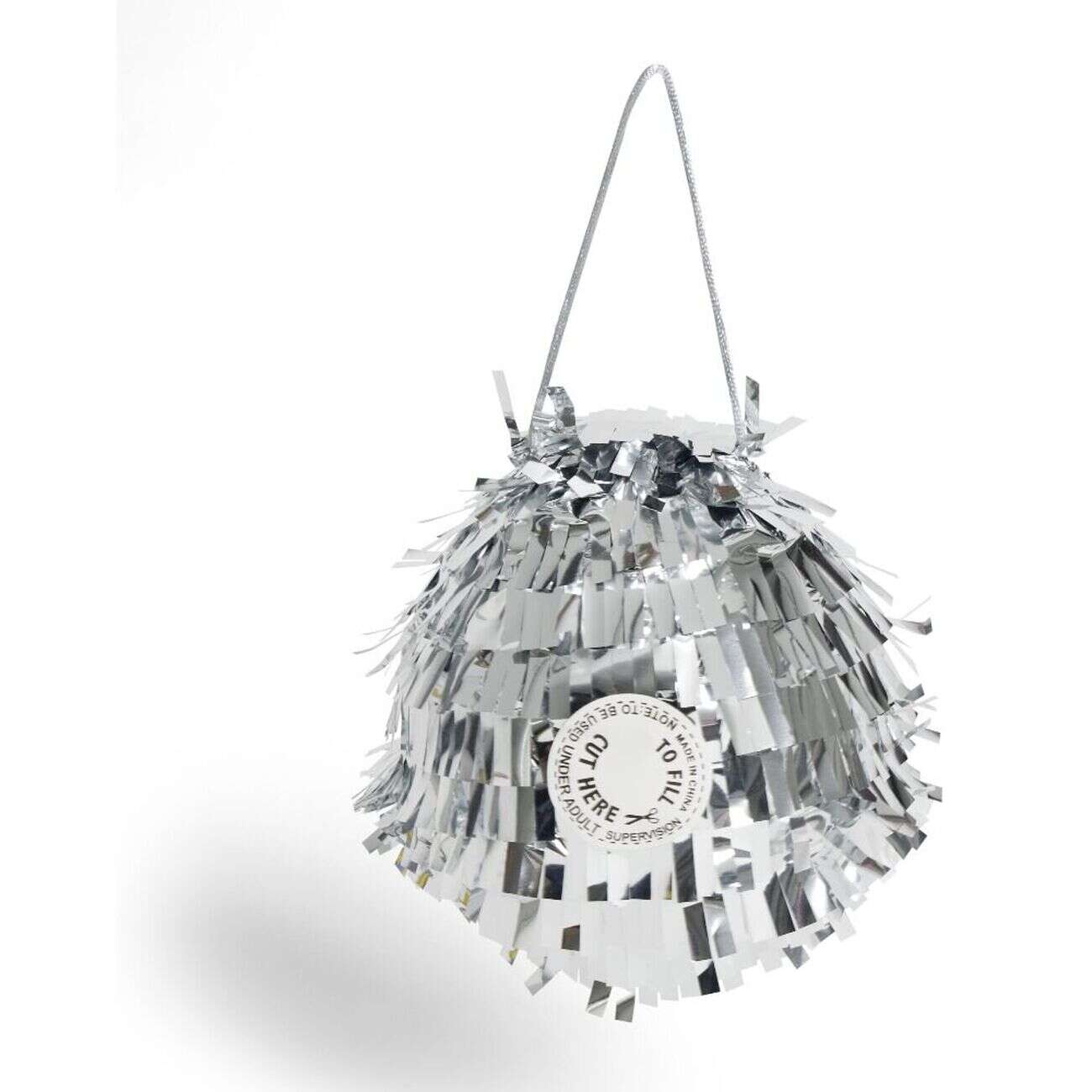 Piñata disco argenté