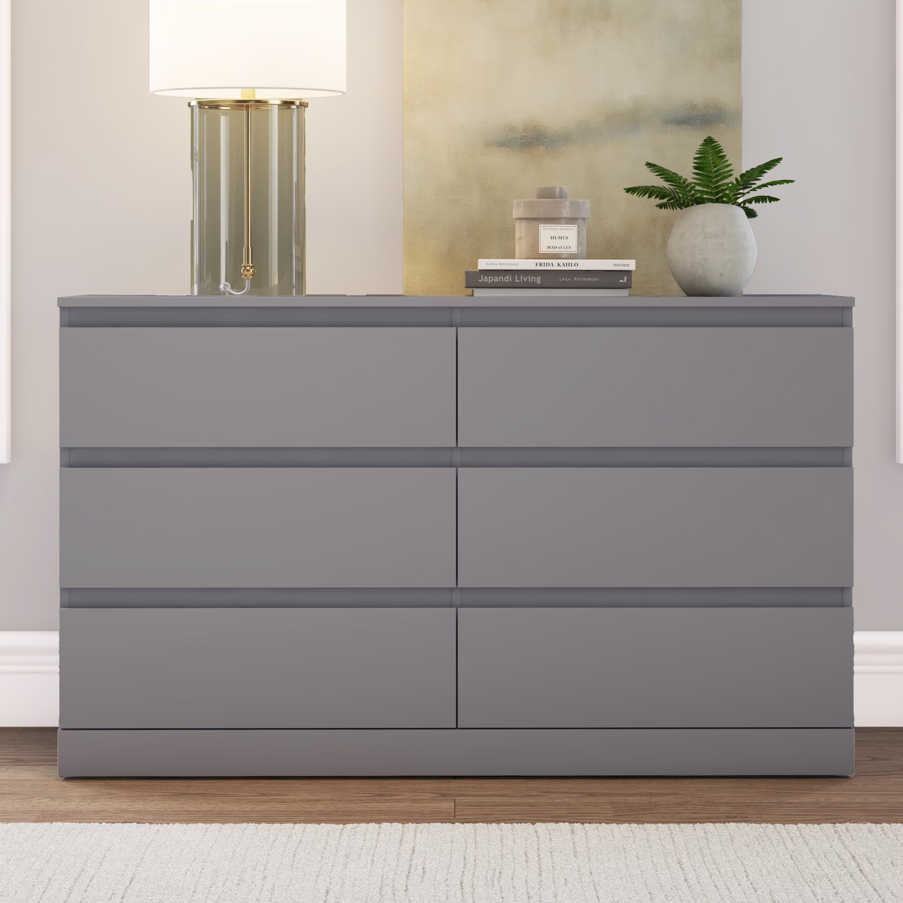 Brindle 6 Drawer Dresser, Gray Oak, by (Gray Oak) - Image 5