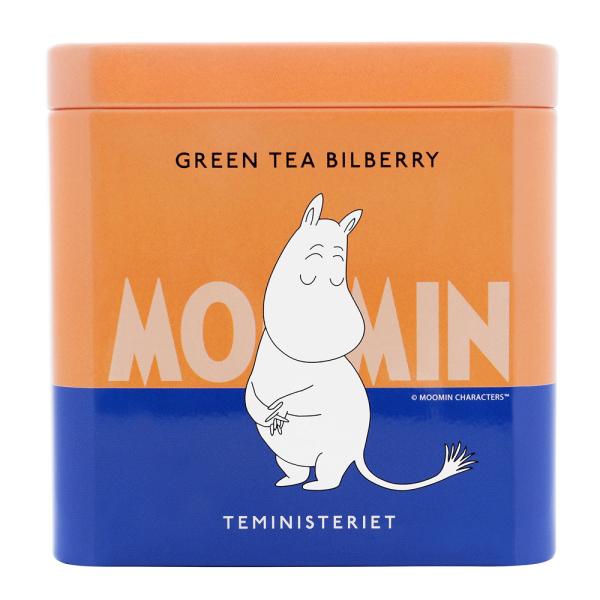 Mummi teboks Mummitrollet grønn te blåbær 100g