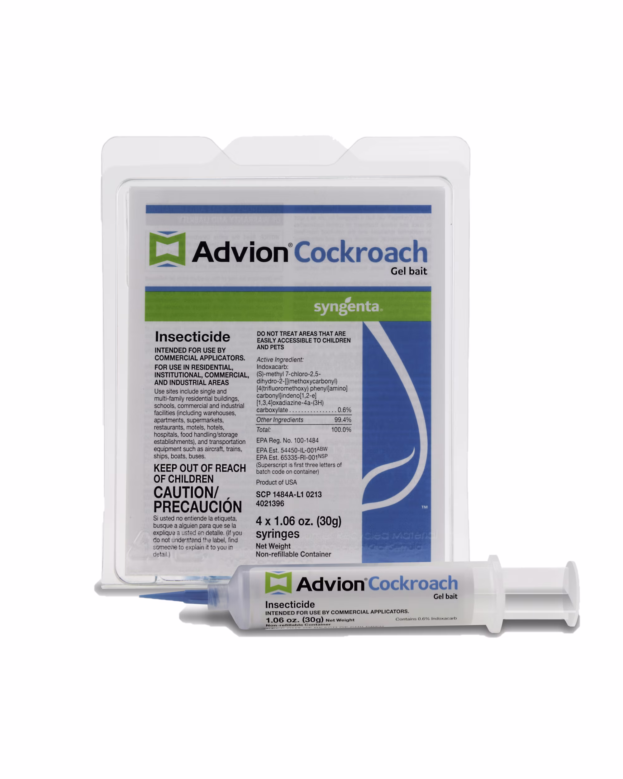Advion Cockroach Gel Bait - 1 Case (5 Packs of 4 x 30g Tubes) for Indoor/Outdoor Use by Syngenta
