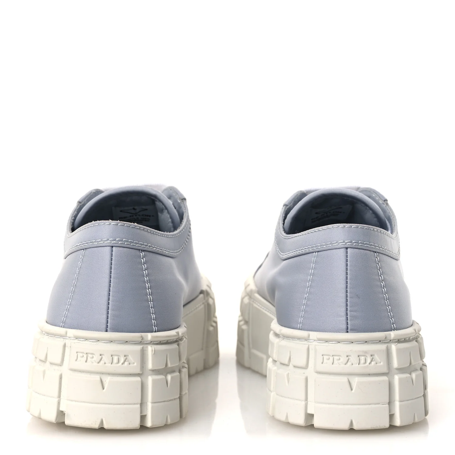 Re-Nylon Gabardine Triangle Logo Double Wheel 50mm Sneakers 38 Cielo