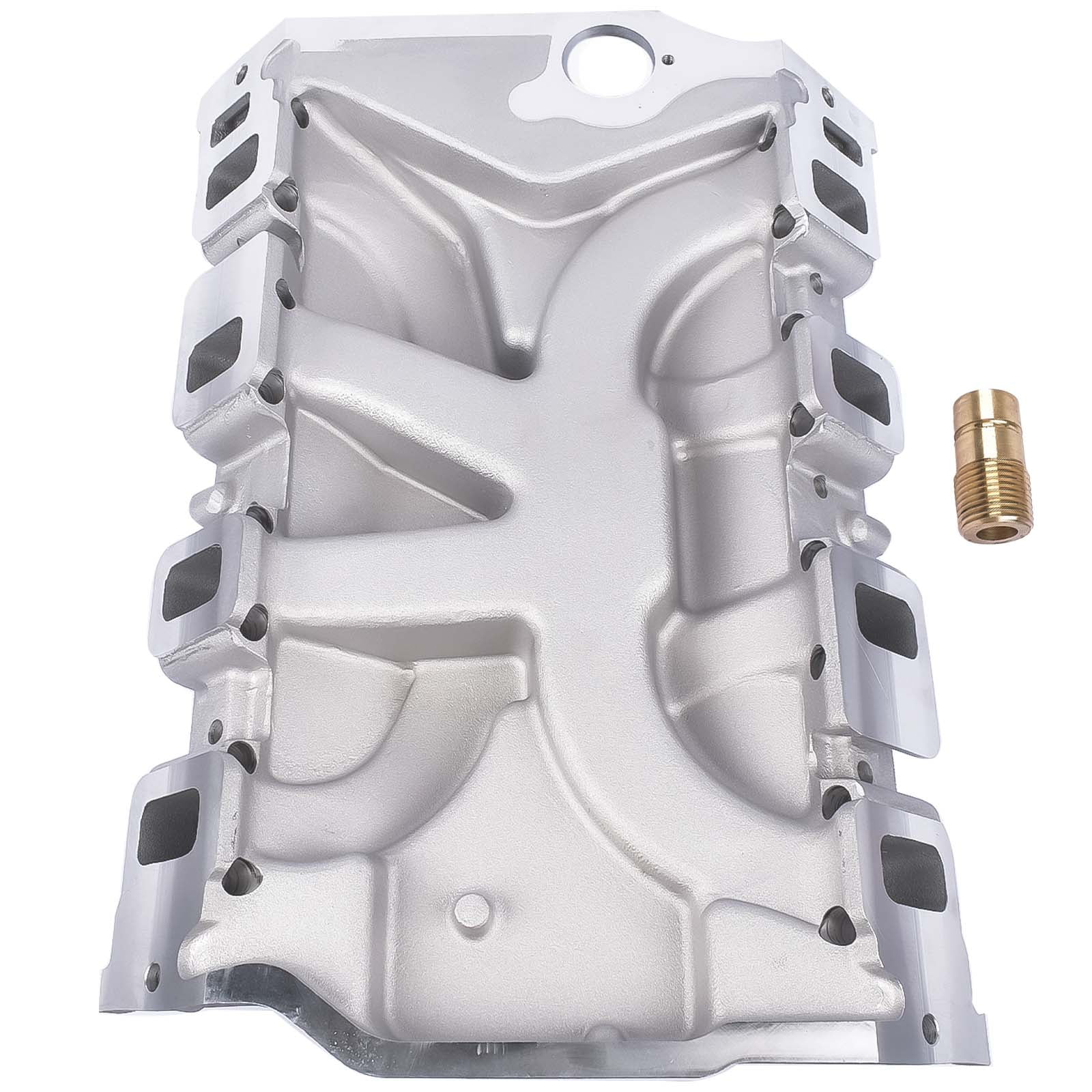 Aluminum Dual Plane Intake Manifold Satin 7105 for Ford FE 390, 406, 410, 427 428ci - Image 5