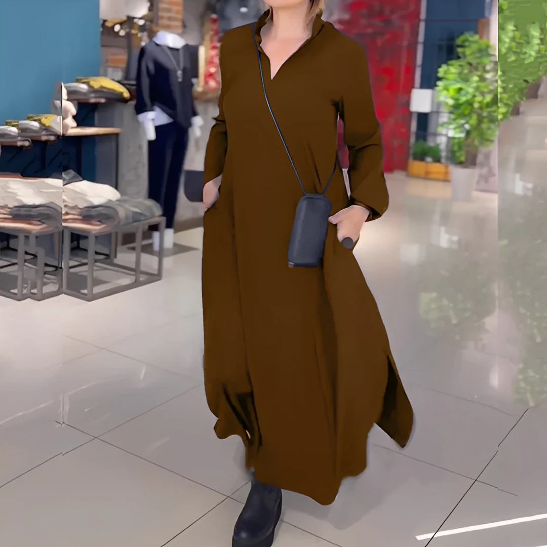 Hélène - Robe large avec fente latérale pour femmes
