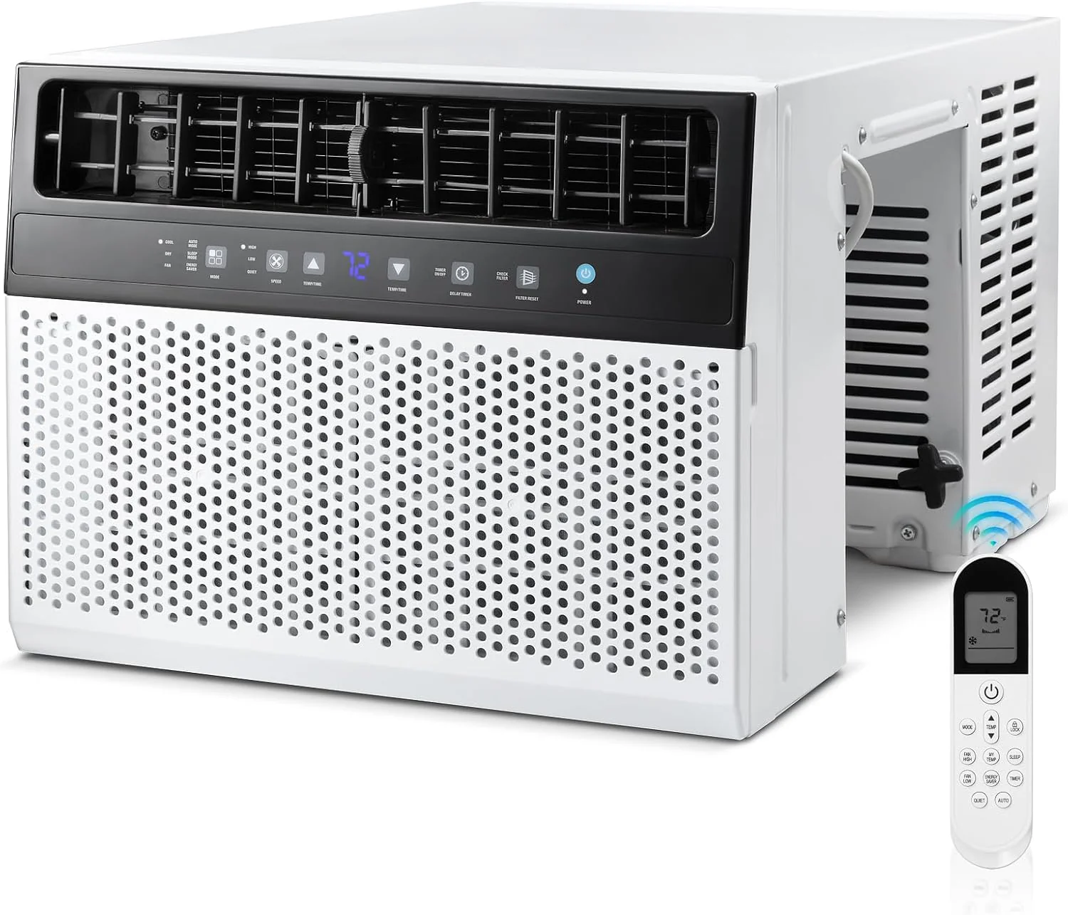 Climatiseur de fenêtre Antarctic Star 12 000 BTU en forme de U, refroidit jusqu'à 550 pi² avec 6 modes, minuterie 24 h, climatiseur de fenêtre ultra silencieux