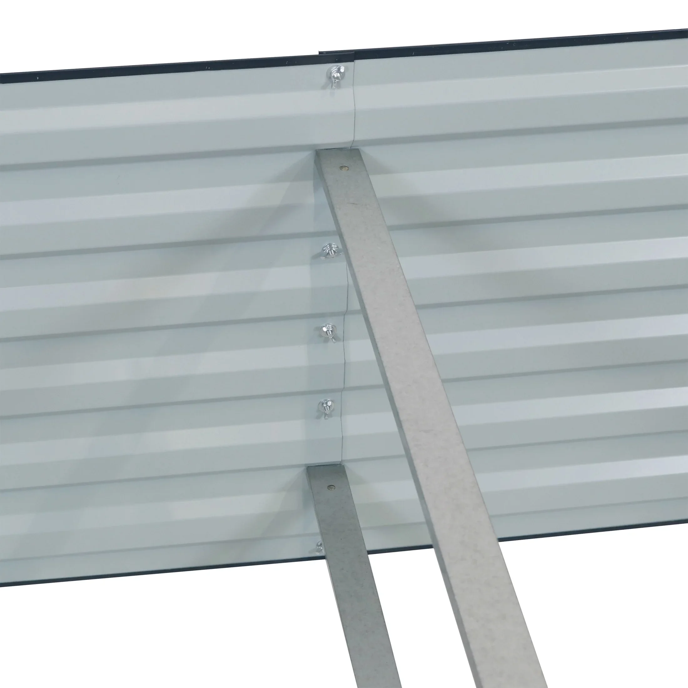 Sunnydaze 71 x 35.5 x 23.5 Rectangular Silver Galvalume Steel Raised Garden Bed