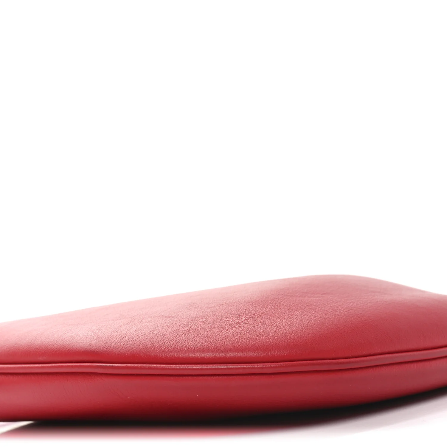 Vitello Grace Suede Small Croissant Hobo Rosso Cardinale