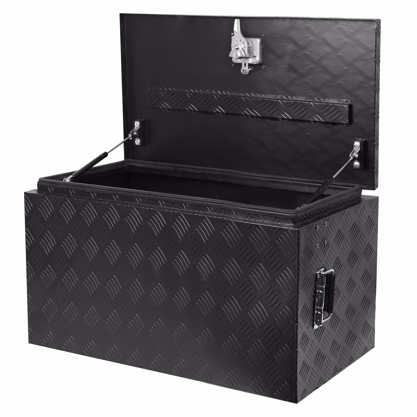 TROPOW 24-Inch Aluminum Diamond Plate Tool Chest �C Lockable Underbody Storage Box for Trucks, RVs, and Trailers