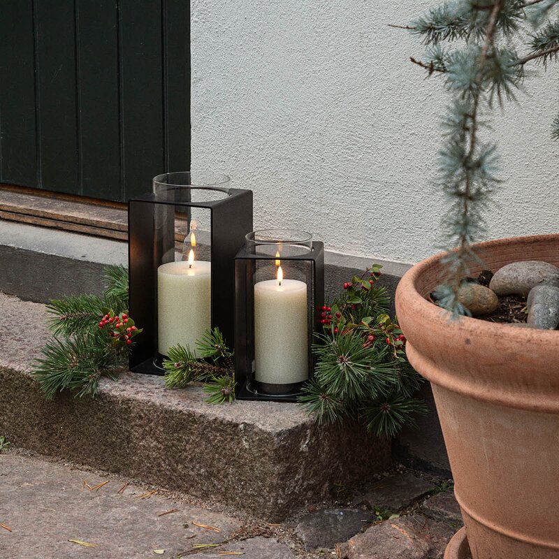 Glow lyslykt 23,5 cm svart
