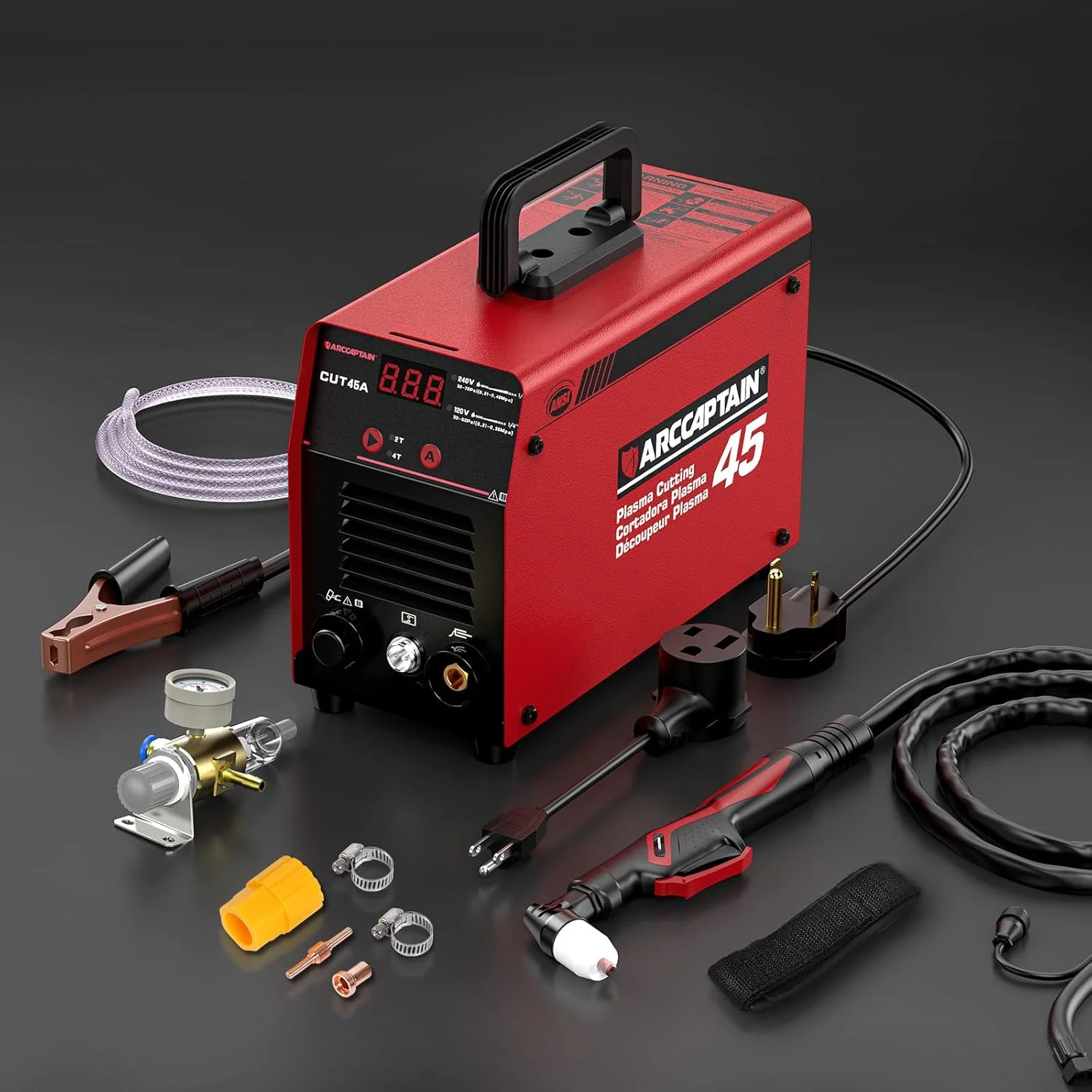 Plasma Cutter, 45Amp Cutter Machine, 110V/220V Dual Voltage Digital Display IGBT Inverter Plasma Cutting Machine with 2T/4T Function - Image 8