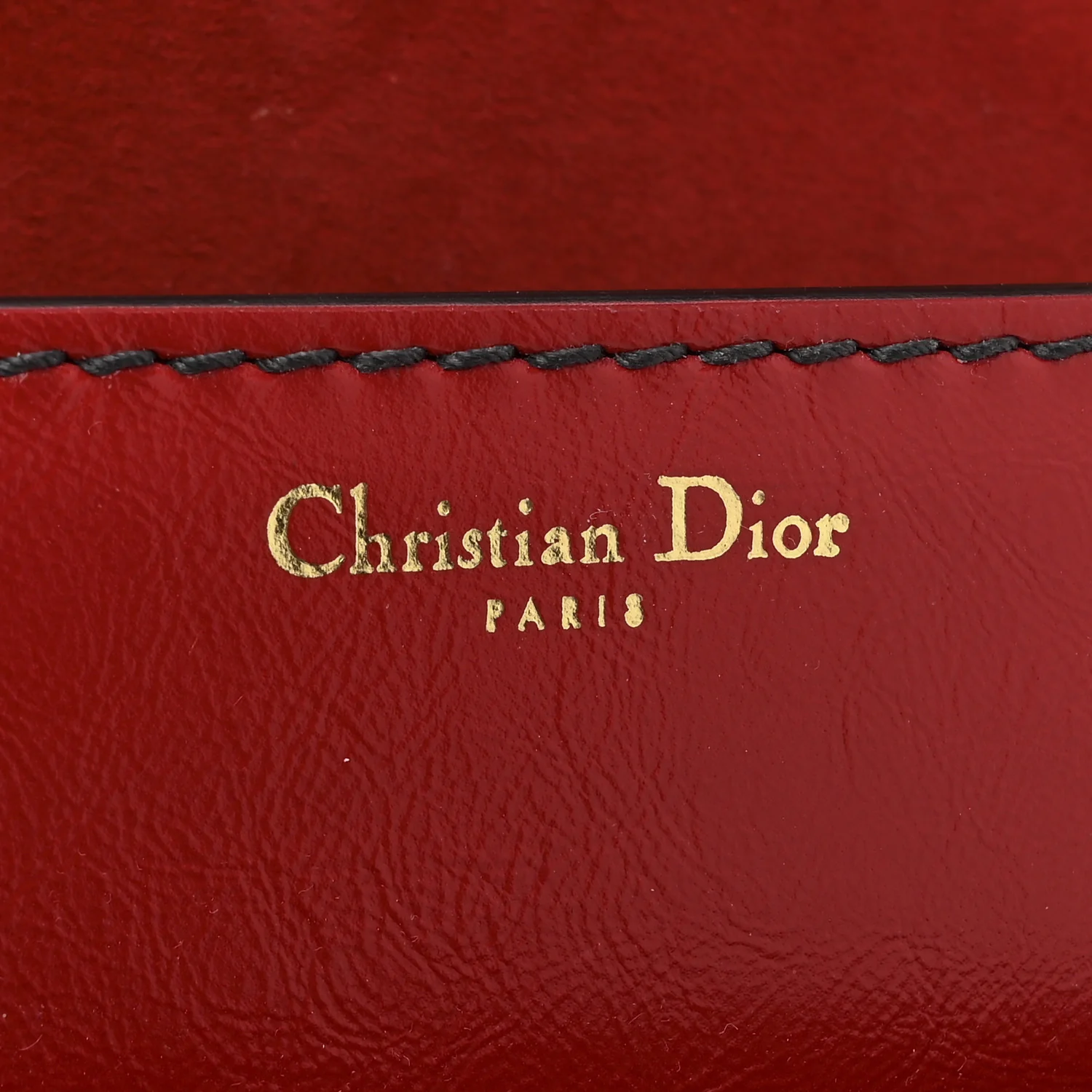 Calfskin J'Adior Chain Flap Bag Red