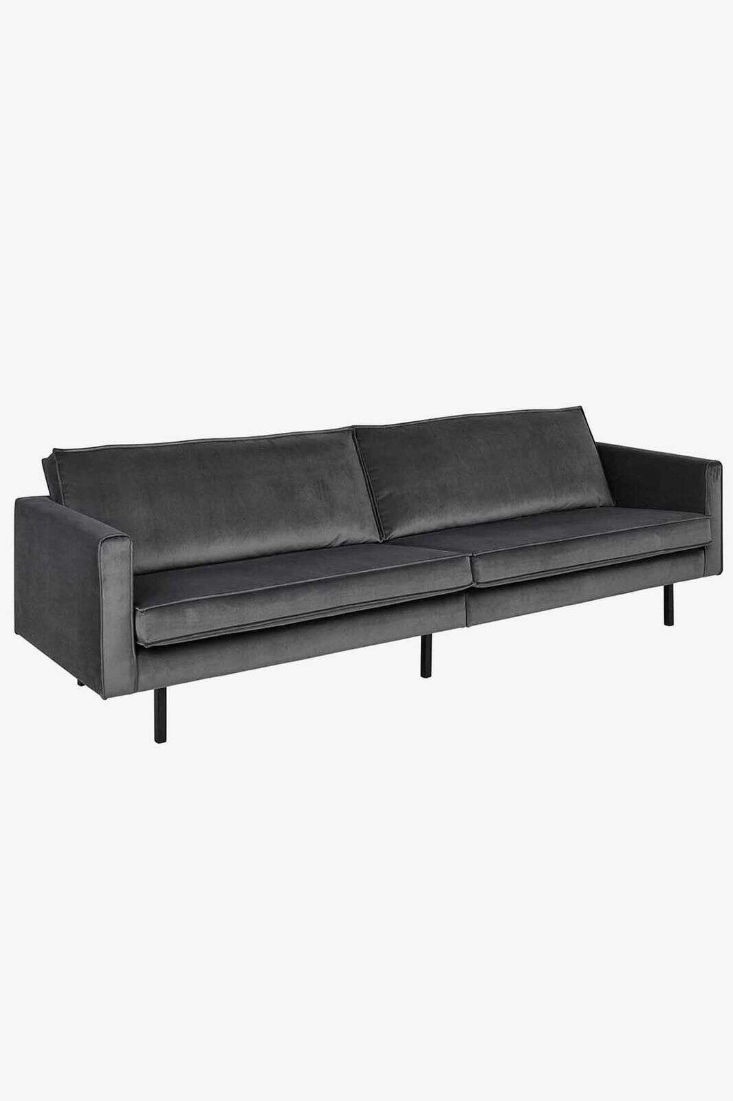 Amsterdam velvet bank 4-zits juke antraciet