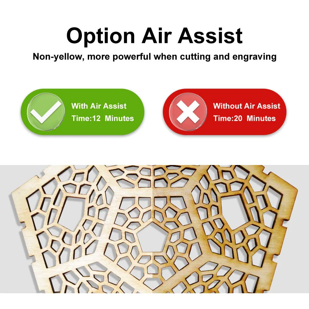 Kits d'assistance pneumatique pour graveur laser RAY5 5W et 10W