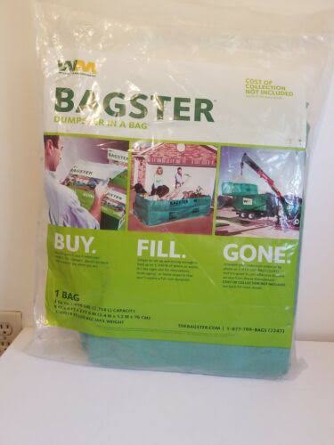 Bagster 3cuyd Dumpster in A Bag Holds Up to 3,300 lb, Green